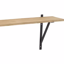 Les Tendances 204968 étagères Tablette flottante Mural Métal, Bois Beige, Noir