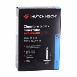 Chambre à air vélo route - Hutchinson - Presta - Valve 80 mm - Noir