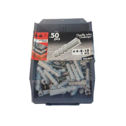Chevilles Nylon Diam 6-8-10 avec vis fixation (Sachet 50 pièces)