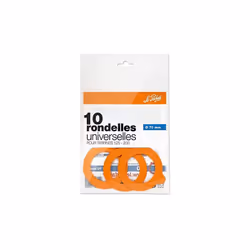 Rondelle universelle Le Parfait 2 oreilles Ø70 sachet 10 Elles conviennt pour les terrines 125 / 200 / 250 et les bocaux 0.5  ...
