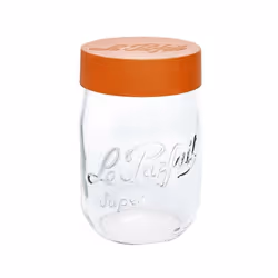 Bocal à vis 1 L + couvercle plastique - de la marque LE PARFAIT est idéal pour conserver de gourmandes confitures maison ou r ...