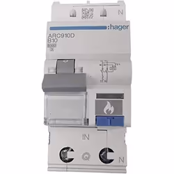 Disjoncteur coupe-feu HAGER 1P+N 6Ka B-13A 2M Arc913D