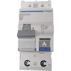 Disjoncteur coupe-feu HAGER 1P+N 6Ka B-13A 2M Arc913D