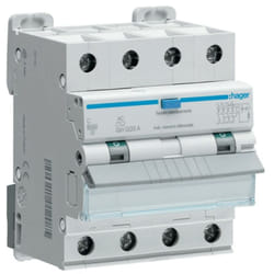 Hager - Magnétothermique Différentiel 4P 32A 6kA 30mA courbe c Type ac 4M ADP482H