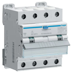 Hager - Magnétothermique Différentiel 4P 32A 6kA 300mA courbe c Type ac 4M AFP482H