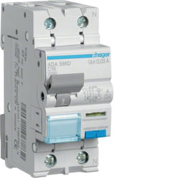 Hager ADA566D coupe-circuits Type C 1P + N 2 module(s)