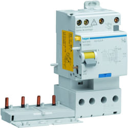 Hager - Bloc différentiel double sortie 4P 40A 30mA type haute immunité BDH840