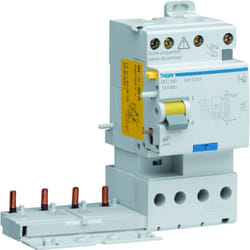 Hager - Bloc différentiel double sortie 4P 63A 300mA type haute immunité BFH863
