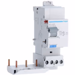 Bloc différentiel 3 Pôles + Neutre 40A 30mA type AC HAGER BDC440F Position du neutre: gauche Nombre de pôles: 4 P Type de pôl ...