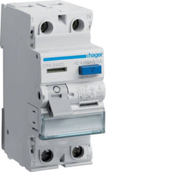 Hager CFA240D coupe-circuits Disjoncteur différentiel Type A 2 module(s)