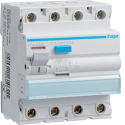 Hager CPA440D coupe-circuits Disjoncteur différentiel Type A 4 module(s)