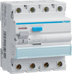 Hager CPA463D coupe-circuits Disjoncteur différentiel Type S 4 module(s)