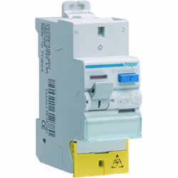 Interrupteur différentiel 2P 25A 30mA type AC à bornes décalées SanVis HAGER CDS722F Interrupteur différentiel 2P 25A 30mA ty ...