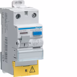 hager cfc140f - interrupteur différentiel - 40 ampères - sensibilité 300 ma - 1 pôle + neutre - type ac - vis / vis. interrup ...