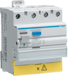 Hager - Interrupteur différentiel 3P+N 25A 300mA type ac à bornes décalées CFC825F