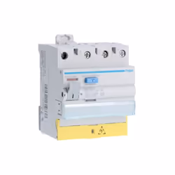 Interrupteur différentiel 3 Pôles + Neutre 25A 30mA type haute immunité à bornes décalées HAGER CDH825F Position du neutre: g ...