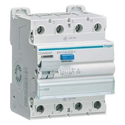 Fi-Schutzschalter - HAGER - Cda663D - 63A - 30mA - 4P