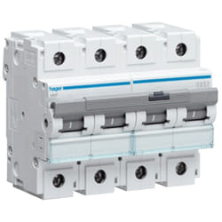 Hager - Interrupteur mangnetotermique 4P 100A 10KA c 6 modules HMF490