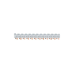 Barre de pontage 3P+N 63A languette 10mm² 12m pour disjoncteurs 1P+N 1 module Hager KBN663A
