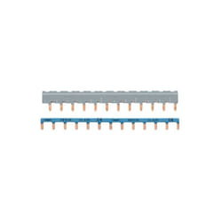 Barres de pontage 3P+N de 63A avec languette 12 modules - Gris - KBN863A Hager