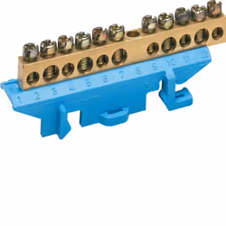 Hager KM11N, Bleu, Laiton, 5 mm