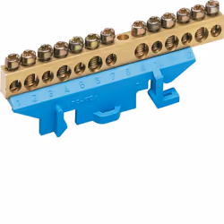 Hager KM13N, Bleu, Laiton, 5 mm