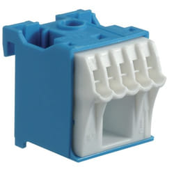 Hager KN06N bornier Bleu, Blanc