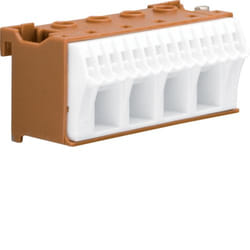 Hager KN18P bornier Marron, Blanc