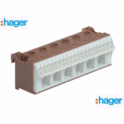 Bornier de Phase sans vis 20x4mm² + 6x25mm² Hager KN26P Bornier de Phase sans vis pour les 20 x 4mm² avec vis pour les 6 x 25 ...