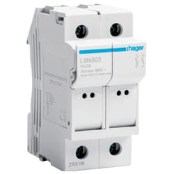 Hager - Porte-fusible 32A 2P 400V L38 2 modules 10.3X38 LSN502