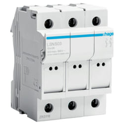 Hager - Porte-fusible 32A 3P 400V L38 3 modules 10X38 LSN503