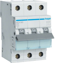 Hager MCN363 coupe-circuits Type C 3 3 module(s)