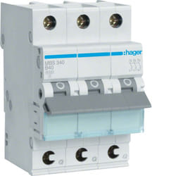 Hager MBS340 coupe-circuits Type B 3 3 module(s)