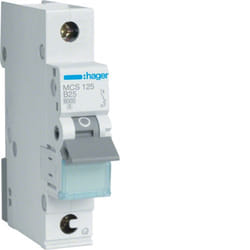 Hager MCS125 coupe-circuits Type C 1 1 module(s)