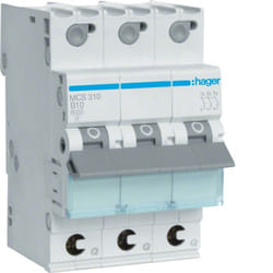 Hager MCS310 coupe-circuits Type C 3 3 module(s)
