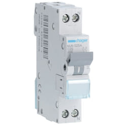 Hager - Interrupteur magnétothermique 1P+N 25A 4,5KA c 1 modules MJN525A