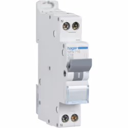 Description générale Disjoncteur magnétothermique 1P+N 16A avec un pouvoir de coupure de 3 kA, conçu pour protéger les instal ...