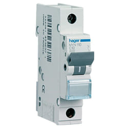 Hager - Interrupteur magnétothermique 1P 10A 4.5 ka c 1 formulaire MYN110