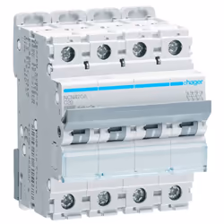 Interrupteur mangnetotermique Hager 4P 20A 10KA C 4 modules NCN420A Caractéristiques techniques Courant Nominal: 20 A Un De P ...