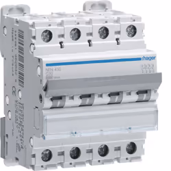 disjoncteur - 3 poles + neutre - 6-10ka - courbe d - 32 ampères - 4 modules - hager ngn432