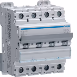 disjoncteur - 3 poles + neutre - 6-10ka - courbe d - 40 ampères - 4 modules - hager ngn440