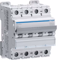 disjoncteur - 3 poles + neutre - 6-10ka - courbe d - 63 ampères - 4 modules - hager ngn463