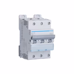 Disjoncteur 3P 6-10kA courbe C - 10A 3 modules HAGER NFT310 Description détaillée : Disjoncteur 3P 6-10kA courbe C - 10A 3 mo ...