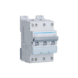 Disjoncteur 3P+N 10kA courbe c 16A 3 modules Hager NFT816