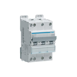 Disjoncteur 3P+N 10kA courbe c 25A 3 modules Hager NFT825