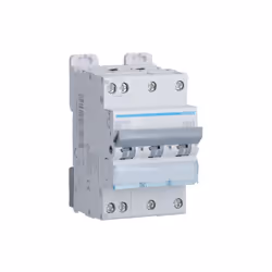 Disjoncteur 3 Pôles avec Neutre 10kA courbe D 20A 3 modules HAGER NGT820 Position du neutre: gauche Nombre de pole protégé: 3 ...
