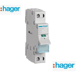 Hager - Interrupteur de coupure modulaire - 1 pôle - 25A SBN125