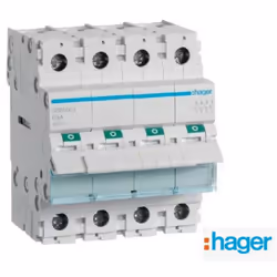 Description générale Interrupteur sectionneur modulaire tétrapolaire 4 pôles de 63A, idéal pour assurer la coupure générale d ...