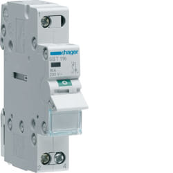 Hager SBT116 commutateur électrique 1P Gris