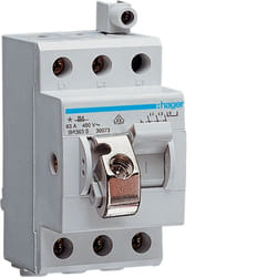 Hager SH363S commutateur électrique 3P Bleu, Gris